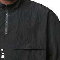 Veste Anorak Unisexe Personnalisée OEM en Nylon Froissé Léger avec Col Montant et Fermeture Éclair Courte, Coupe Oversize, Style Survêtement