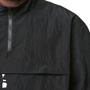 Chaqueta Anorak Ligera de Nylon Arrugado con Cremallera de Cuarto, Unisex, OEM Personalizada, con Cuello Alto y Diseño Oversize, Estilo Chándal - Product Image 5
