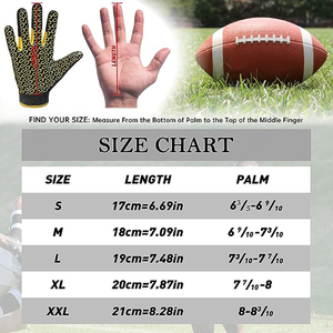 Guantes de Fútbol Americano Negros y Amarillos Antideslizantes Ligeros Ajustables con Cierre de Velcro Guantes Deportivos con Agarre para Fútbol Americano - Product Image 6