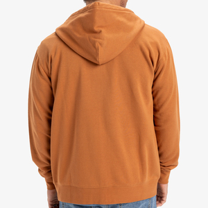 เสื้อฮู้ดซิปผู้ชาย สีพื้น ผ้าฝ้าย 100% ระบายอากาศได้ดี เสื้อฮู้ดลำลองสำหรับฤดูหนาว พร้อมลายพิมพ์นูน สไตล์สตรีทแวร์ - Product Image 2