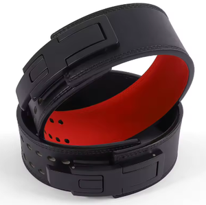 Cinturón de Soporte Ajustable de Cuero para Levantamiento de Pesas, Transpirable, Unisex, con Cierre de Hebilla Antideslizante para Entrenamiento de Fuerza en el Gimnasio - Product Image 1