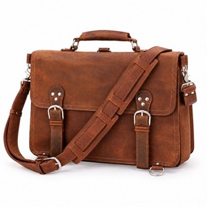 Sac messager de luxe en cuir véritable fait main, sac bandoulière, sacoche pour ordinateur portable, idéal pour le bureau, les voyages, unisexe, pour le travail, cadeaux d'affaires haut de gamme - Product Image 5