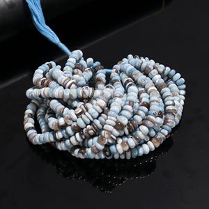 Natural Blue Boulder <b>Opal</b> Rondelle Beads 8mm 9mm Blue <b>Opal</b> Gemstone Beads Wholesale Bulk <b>Opal</b> Beads For Jewelry Making Strand - Product Image 2