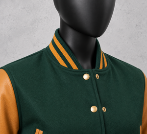 Veste universitaire pour femme, veste bomber doublée de fausse fourrure, col montant, manteau court, vêtements d'extérieur d'hiver - Product Image 4