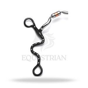 S SHANK CAPSULE ARGENT POINTILLÉE CURB PLEINE TAILLE CHEVAL BIT POUR LE CONTRÔLE DE L'ÉQUITATION - Product Image 4