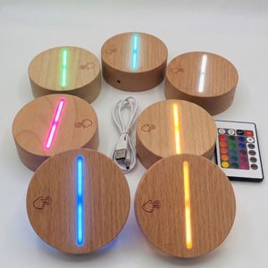 ฐานไฟ LED RGB รูปวงรีสำหรับแผ่นอะคริลิค ของขวัญงานศิลปะ ฐานไฟกลางคืนแบบ USB พร้อมสายและสวิตช์ - Product Image 4