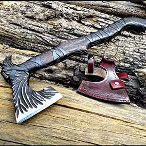 Lame de hache Viking en acier au carbone 45 de qualité industrielle Steel Craft International, tête de hache Tomahawk, bois, camping en plein air, chasse - Product Image 6