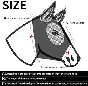 Máscara Antimoscas para Caballos de Alta Calidad, Elástica, Transpirable, con Malla Visible, para Equitación - Product Image 5