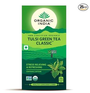 Organic India <b>Tulsi</b> <b>Tea</b> Green <b>Tea</b> 25 Bags Carton - Product Image 1