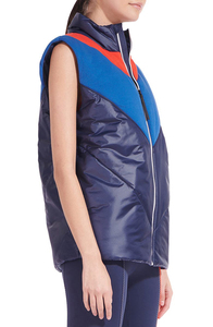 Dernier modèle Gilet matelassé sans manches pour femme, multicolore, léger, color block, de luxe - Product Image 3