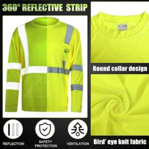Sweat-shirt réfléchissant haute visibilité pour hommes, classe 1 ANSI ISO 20471, avec flash LED et logo personnalisé, capuche amovible pour la sécurité publique - Product Image 2