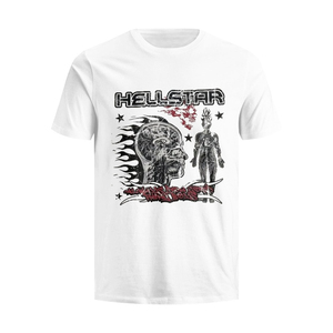T-shirt unisexe à imprimé graphique abstrait, T-shirt ample pour homme, style streetwear américain, col rond, effet vieilli vintage - Product Image 3