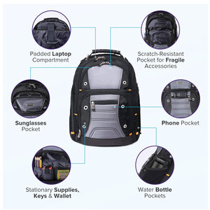 Sac à dos pour ordinateur portable antivol, imperméable, avec port de charge USB, durable, pour hommes modernes - Product Image 2