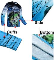 Chemises de pêche unisexes grandes tailles en coton et polyester, respirantes, protection solaire UPF 50, imprimées, manches longues, séchage rapide