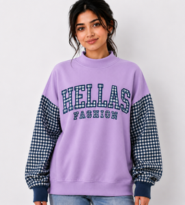 Casual <b>Mock</b> <b>Neck</b> Sweatshirt Lightweight Cotton Fleece Long Sleeves <b>Top</b> Quality Custom Logo Factory Supplier - Product Image 1