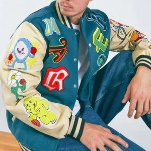 Chaquetas Universitarias de Talla Grande al por Mayor, Chaquetas Varsity Lisas con Logotipo Personalizado, Chaquetas Letterman Lisas para Hombre - Product Image 3