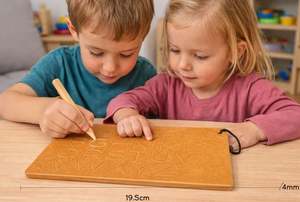 Tablero de Trazado del Alfabeto de Madera de la A a la Z, Juguete para el Aprendizaje en el Aula, Tablero de Trazado del Alfabeto ABC para la Educación Temprana de los Niños - Product Image 3