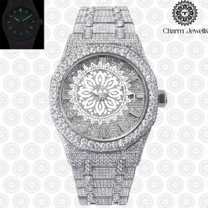 Reloj de Cristal para Mujer Charm Jewells, Analógico de Cuarzo, Caja de Acero Inoxidable, Correa de Silicona, Esfera Poligonal de 38 mm, Estilo Lujoso y Moderno - Product Image 2