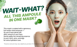 Masque en tissu coréen BIAIfekt Green Cica Collagen Ampoule en microfibre anti-âge, apaisant, éclaircissant, soin des pores, à la glycérine, pour peaux normales - Product Image 2
