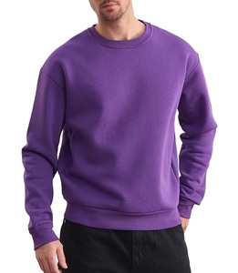 Sweat-shirt pour homme à manches longues, col rond, épaules tombantes, couleur unie, confortable, grande taille, nouveau design élégant, fabriqué au Bangladesh - Product Image 1