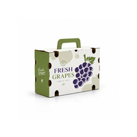 Carton d'expédition rectangulaire en papier ondulé avec trous ventilés, écologique, biodégradable, personnalisable pour œufs et raisins