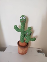 Cactus Dansant Chantant, Fleurs Enchantées, Se Tord, Parle et Tremble – Jouet Enfant Amusant en Coton PP, Rouge, 31cm-50cm