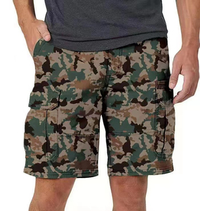 Shorts cargo en toile unie pour hommes, logo personnalisé, légers, décontractés, multi-poches, écologiques, séchage rapide, fabrication directe - Product Image 3