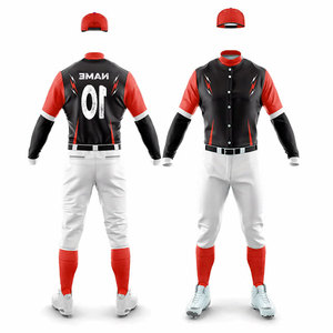 Heat Sublimation Printed Logo Uniform Blank <b>Baseball</b> Kits Multi Pocket Design All Season Summer Wear Softball Uniform Suit - Product Image 4