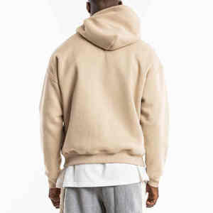 Superior Heavyweight basics cotton blended Pullover Hoodie Drop Shoulders No Strings weighing 460 GSM Men's Heavy Weight Hoodies - Product Image 4