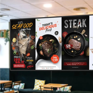 Caja de Luz LED Ultra Delgada de Aluminio Personalizada para Menús de Restaurantes, Letrero Publicitario Retroiluminado para Exhibición de Alimentos para Cafeterías y Tiendas de Comida Rápida - Product Image 1