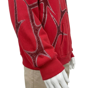 Sweat à capuche de luxe en strass de cristal - Sweat à capuche unisexe en polaire pour l'hiver, streetwear, tenue décontractée, sweat à capuche avec logo personnalisé - Product Image 5