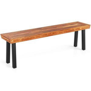 Versatile Acacia <b>Wood</b> Garden <b>Bench</b> Adjustable Foot Pads for Outdoor Dining Patio & Park for Hotels Outdoor Furniture - Product Image 1