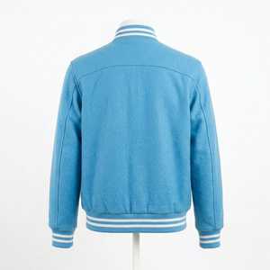 Oversized Coated Stand Front Letterman <b>Varsity</b> <b>Jacket</b> for <b>Men</b> Women Casual Baseball <b>Bomber</b> Streetwear Windproof Eco-Friendly - Product Image 4
