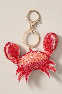 Llavero de moda con diseño de cangrejo bordado a mano con cuentas, elegante y de alta calidad, una elección premium y a la última. - Product Image 6