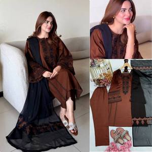 Conjunto de traje bordado de diseñador, traje de seda romana, conjunto de traje para fiesta, conjunto elegante de Kurti y pantalón, traje étnico con estilo, Kurti moderno para festivales - Product Image 5