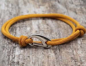 Children's Cute Leather & Cotton <b>Rope</b> <b>Bracelet</b> with Adjustable Knot Closure for Anniversary - Product Image 1