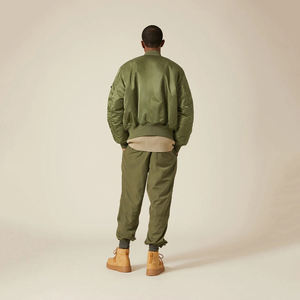 Chaqueta Bomber de Lona Recubierta para Hombre, con Capucha, Cierre de Cremallera Delantero/Trasero, Logotipo Personalizado, Ecológica, Resistente al Viento, para Primavera, Trabajo al Aire Libre, con Forro de Piel Sintética - Product Image 5
