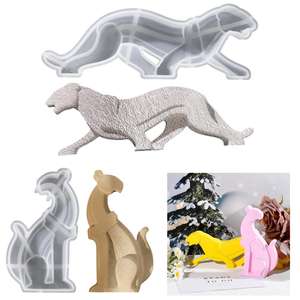 Molde de Silicona de Resina de Yeso Creativo con Forma de Leopardo para Decoración del Hogar - Product Image 1
