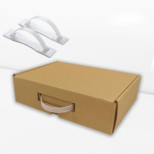 Poignée de boîte en carton en plastique PP blanc durable et écologique avec couvercle de protection transparent et transport facile - Product Image 4