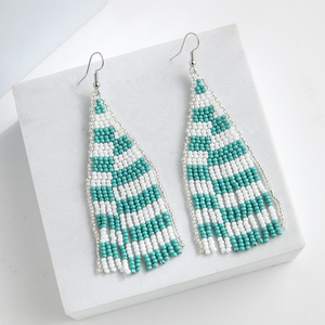 Bijoux pour femmes style bohème, perles en verre arc-en-ciel à franges, multicolores, par MULTI CRAFT - Product Image 6