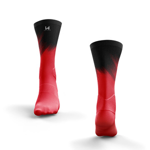 W4G Athletic Crew <b>Socks</b> Red <b>Black</b> Print Quick Dry Running Training <b>Socks</b> for Adults Custom Logo Sports Wear Manufacturers - Product Image 4