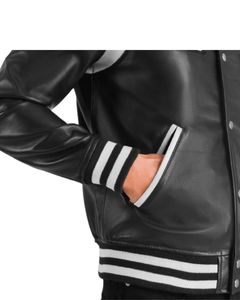 เสื้อแจ็คเก็ตเบสบอล YiXin ลายตัวอักษร สไตล์ลำลองสำหรับผู้ชาย ทรงหลวม โอเวอร์ไซส์ รุ่นปี 2026 ขายส่ง - Product Image 4