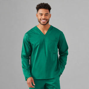 Chemise d'uniforme médical à col en V et manches courtes, couleur personnalisée, pour hôpital - Product Image 5