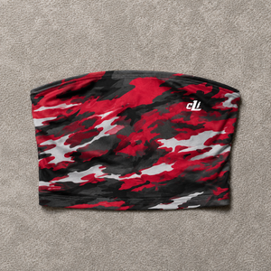 Strapless Camouflage Print <b>Crop</b> <b>Top</b> Elastic Knitted women's shirt Casual Everyday Wear DTG Customized Tube <b>Top</b> Fashion Clubwear - Product Image 3