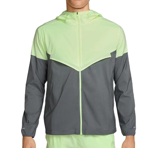 2026 Neon Contrast Hooded Windbreaker <b>Jacket</b> Full Zip <b>Lightweight</b> <b>Running</b> Outdoor Activewear Breathable Casual Mens Sports Coat - Product Image 1