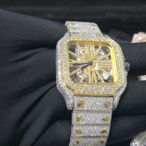 Pass Diamond Tester Stainless Steel 16mm Band Hip Hop Luxury Brand <b>Iced</b> <b>Out</b> VVS Moissanite Mechanical <b>Watch</b> - Product Image 2