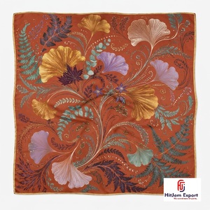 Elegant <b>Square</b> <b>Scarf</b> Custom Digital Print Lightweight <b>Silk</b> Feel Fabric Premium Fashion Accessories OEM ODM Manufacturer Bulk - Product Image 2