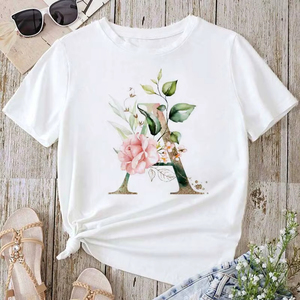 Ropa Femenina con Estampado Gráfico de Patas de Perros y Personas, Estilo de Moda Estética de Dibujos Animados, Manga Corta, Estilo Primavera-Verano - Product Image 3