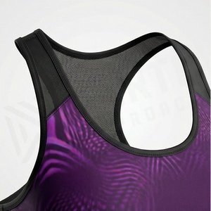 Women's Seamless <b>Purple</b> Yoga Set Racerback Sports Bra <b>Mesh</b> High Waist Shorts Gym Activewear 2 Piece - Product Image 4