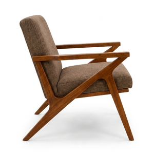 Sillón de Jardín de Estilo Mid-Century, Estructura de Teca Sólida para Exteriores, Cómodo Sillón Tapizado con Relleno de Espuma - Product Image 1